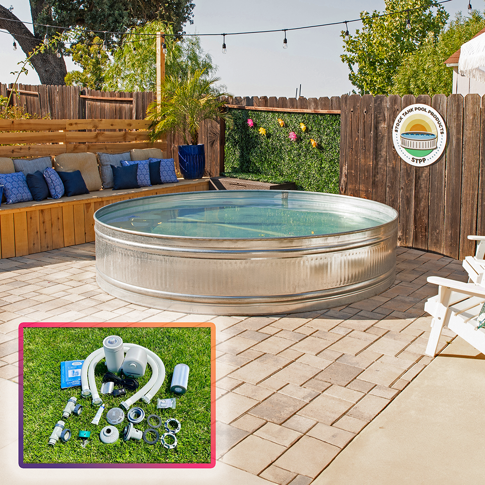 All-In-One DIY Stock Tank Pool Kit