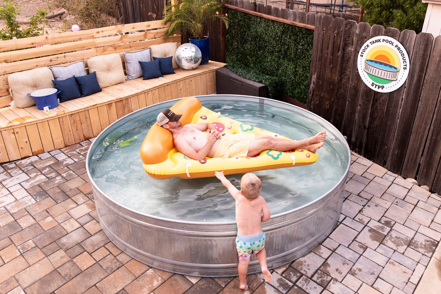 ALL-IN-ONE DELUXE: DIY Stock Tank Pool Kit with Blue Water Vacuum